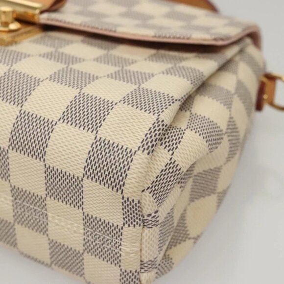 LOUIS VUITTON Damier Azur Croisette Hand Bag 2way N41581 LV Auth 118150 - Picture 3 of 16